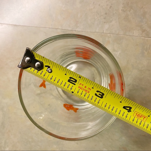4 Crate & Barrel Hand Blown 8oz Goldfish Glasses - Picture 3 of 5